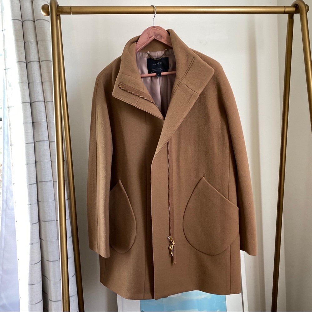 J. Crew Double-Cloth Patch-Pocket Cocoon Coat